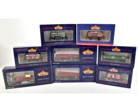 BACHMANN BRANCH-LINE; eight boxed wagons/vans comprising 37-080K (Bachmann Collectors Club 2008/09), 37-150K (exclusive to Ba