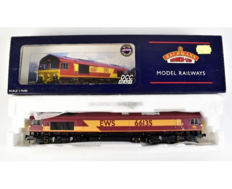 BACHMANN BRANCH-LINE; a boxed OO gauge 32-725 Class 66 Diesel 66135 EWS Locomotive.Additional InformationModels appear in goo