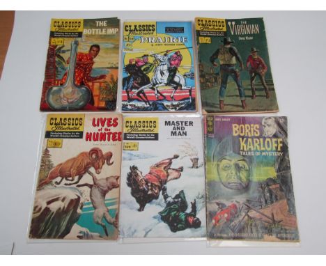 Mixed comics to include "Classics Illustrated" Nos. 45, 58 (reproduction cover), 70, 157 and 159 (reproduction cover), Gold K