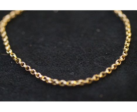 Yellow metal (Tested for high carat)chain Length 16'' Weight 5g (Clasp replaced)