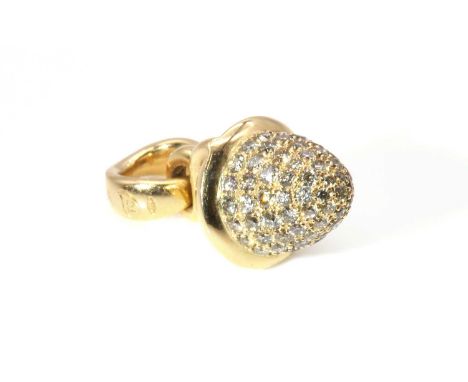 An 18ct rose gold diamond set 'Mikado Bouquet' pendant, by Tamara Comolli,with brilliant cut diamonds, pavé set to the acorn.
