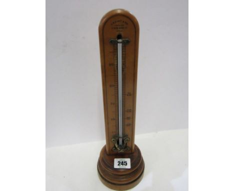 TREEN, Victorian tabletop thermometer by Dixey &amp; Son, 12.5" height 
