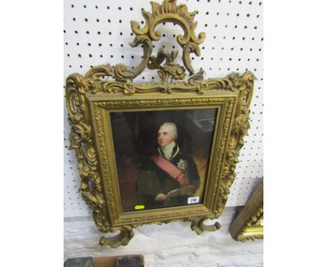 GEORGIAN PORTRAIT, a fine stipple watercolour "Portrait of titled Gentleman with red sash" in period frame, 11" x 8" 
