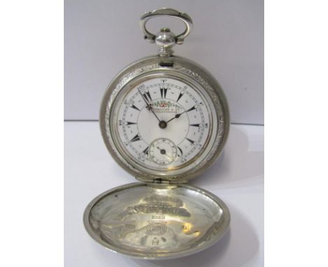 SILVER CASED POCKET WATCH by K Serkisoff &amp; Co of Constantinople, 800 grade silver, movement in untested condition 