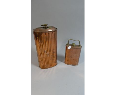 A Copper Bed Warming Pan and a "Perfect Gem" Copper  Flask 