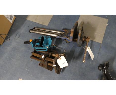 Three Work Bench Vices 