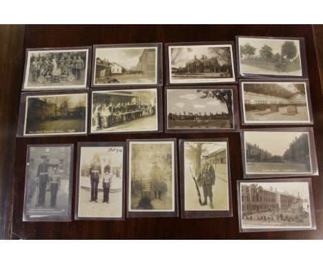 Thirty postcards, Croydon related including twenty RP's, Caterham Guards Depot, tallest soldier in the British Army etc. 