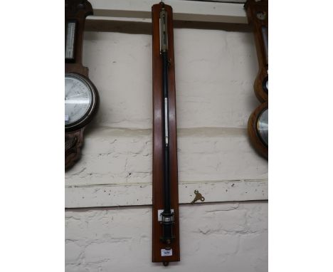 Early 20th Century marine stick barometer by Pastorelli, London, 38.5ins high 