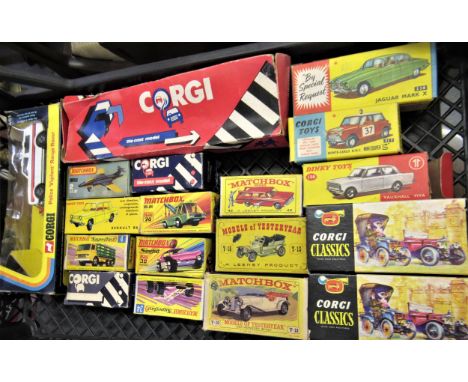 Box containing a small quantity of Matchbox and Corgi diecast model vehicles, in original boxes 