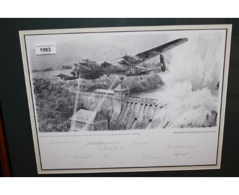 Robert Taylor, Limited Edition black and white print ' Breaching the Eder Dam ' signed by the artist and numbered 15 of 100, 