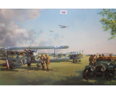 Frank Wootton, Limited Edition coloured print ' April Morning France 1918 ' No. 324 of 850, signed by the artist and Air Mars