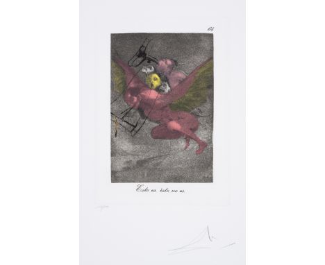 Salvador Dalí (1904-1989) Esto es, Esto no es, from Les Caprices de Goya de Dalí (Field 77-3; M&L 911)Drypoint on heliogravur