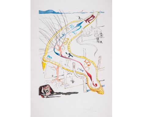 Salvador DalíThe Frozen Watches of Space-Time (Field 74-12E; M&L 648)Engraving, with etching and lithograph in colours, 1974,