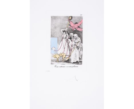 Salvador Dalí (1904-1989)Eres cañones = a seis plumas, from Les Caprices de Goya de Dalí (Field 77-3-61; M&L 867)Drypoint on 