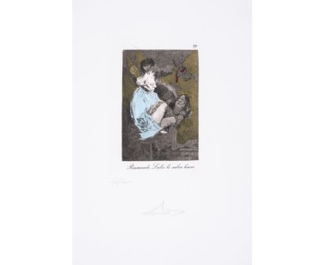 Salvador Dalí (1904-1989)Raimundo Lulio lo sabia hacer, from Les Caprices de Goya de Dalí (Field 77-3-34; M&L 876)Drypoint on