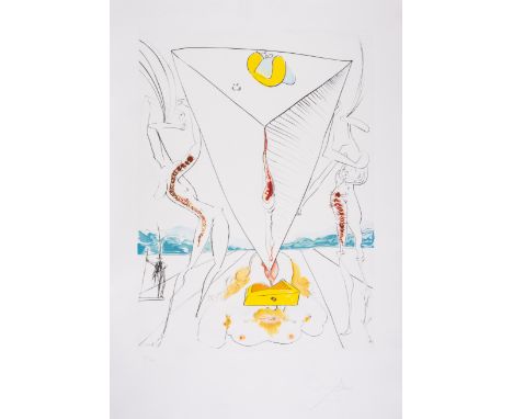 Salvador Dalí (1904-1989)Philosopher Crushed by the Cosmos (Field 74-12A; M&L 642)Engraving, with etching and lithograph in c