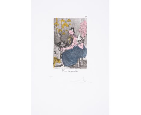 Salvador Dalí (1904-1989)Como las gambas, from Les Caprices de Goya de Dalí (Field 77-3-38; M&L 891)Drypoint on heliogravure 
