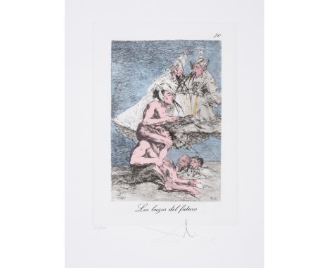 Salvador Dalí (1904-1989) Los buzos del Futuro, plate 70 from Les Caprices de Goya de Dalí (Field 77-3; M&L 917)Drypoint on h
