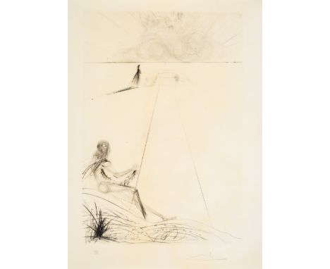 Salvador Dal&iacute; (1904-1989)Alexandre le regarda, from Roi, je t'attends &aacute; Babylone (Field 73-8E; M&amp;L 598)Dryp