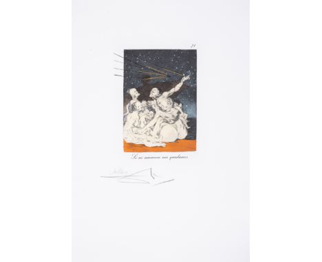 Salvador Dalí (1904-1989)Si no amanece nos quedamos, from Les Caprices de Goya de Dalí (Field 77-3-10; M&L 918)Drypoint on he