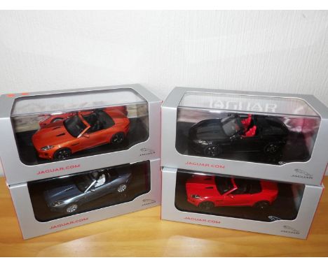 IXO 1.43 Scale x 4 Jaguar Dealer Models all open top sports cars. P&amp;P Group 2 (£18+VAT for the first lot and £2+VAT for s