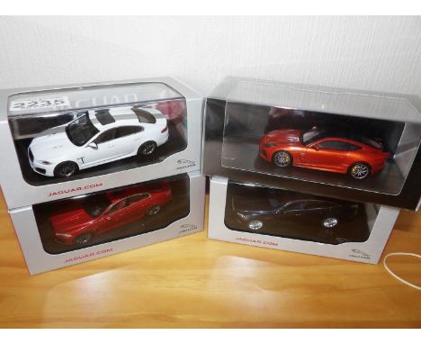 IXO 1.43 Scale x 4 Jaguar Dealer Models. P&amp;P Group 2 (£18+VAT for the first lot and £2+VAT for subsequent lots) 