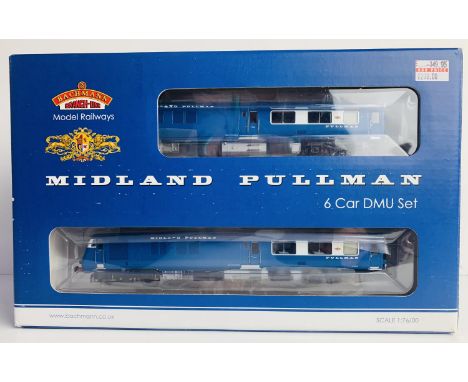 Bachmann 31-255DC Fitted with P4 Wheel Sets - DCC Digital Fitted #3, Midland Pullman Nanking Blue 6x Car Unit Boxed. P&amp;P 