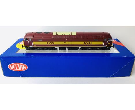 Heljan OO Gauge 4650 Class 47 744 EWS Livery - Boxed with Instructions. P&amp;P Group 2 (£18+VAT for the first lot and £2+VAT