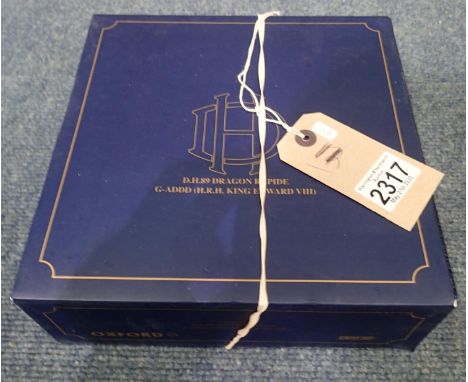 Oxford diecast aircraft 1/72 scale 72 DR002 DH89 Dragon Rapide G-ADDD HRH King Edward VIII in presentation box with slip case