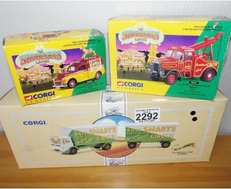 Corgi 1.50 Scale x 3  Crows Scammell, Carters Morris Minor, Billy Smarts Circus. P&amp;P Group 2 (£18+VAT for the first lot a