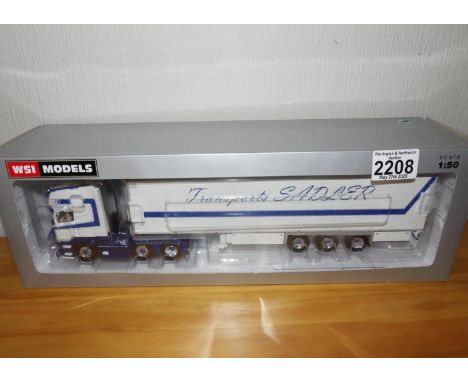 WSI 1.50 Scale Scania Streamline Topline + Reefer Trailer  Transports SADLER. P&amp;P Group 2 (£18+VAT for the first lot and 