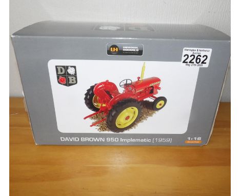 Universal Hobbies 1.16 Scale David Brown 950 Implematic (1959) Tractor. P&amp;P Group 2 (£18+VAT for the first lot and £2+VAT