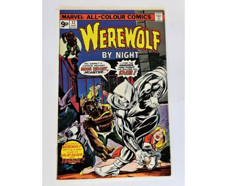 Marvel Werewolf By Night #32 - (1975 - UK price variant)&nbsp; first appearance &amp; origin of Moon Knight