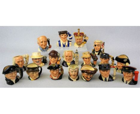 Royal Doulton character jug - medium, John Doulton D6656, The Sleuth D6773, Paddy, Football Supporters character jug D6958, T