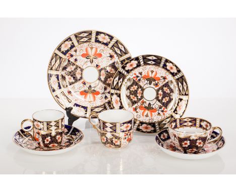 EARLY 20TH CENTURY ROYAL CROWN DERBY IMARI PART COFFEE SERVICE
with factory stamp (1891-c.1940) and numbered '2451' to base, 