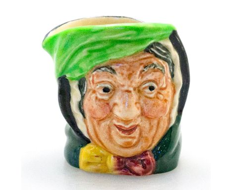 Rare variation of the mini character jug made without handle as a toothpick holder. Royal Doulton Toothpick Holder, Sairey Ga