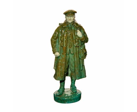 Rare figure of a World War I soldier in military garb. Blighty is a British slang term for Great Britain. It was also used th