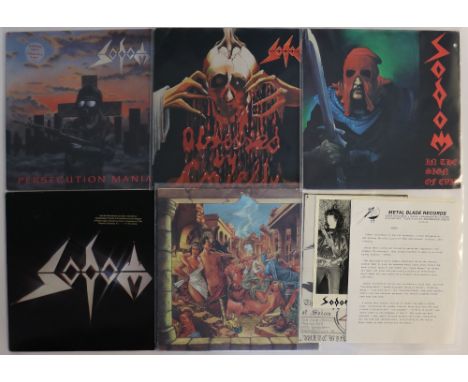 SODOM - Monstrous pack of the first 4 x LPs and the debut 12" from the influential black metal masters, complete with promo m