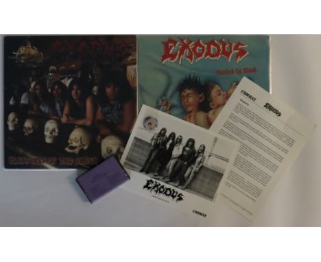 EXODUS - Thrashed out bundle of the San Franciso, CA outfit's first to LPs and a promo cassette of the 1992 album Force Of Ha