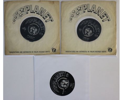 PLANET RECORDS - Ace bundle of 3 x 45s on Shel Talmy's short lived but rather brilliant label. Titles are The Trekkas - Pleas