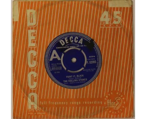 ROLLING STONES - PAINT IT BLACK DEMO - A fabulous example of this 1966 45 with this scarce demonstration copy (F 12395). The 