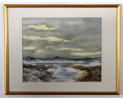 K W Burton, signed watercolour, River Ant, Norfolk, 25 x 36cm, together with a further watercolour by Frank Gibson (2)