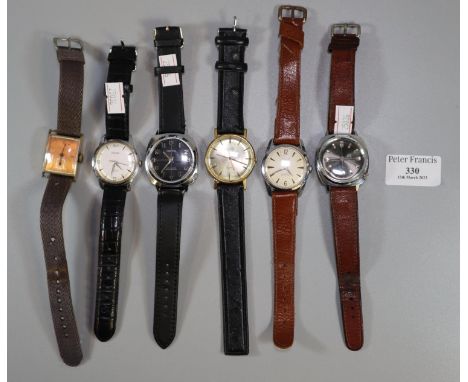Collection of assorted vintage gents wristwatches, varies.   (B.P. 21% + VAT) 