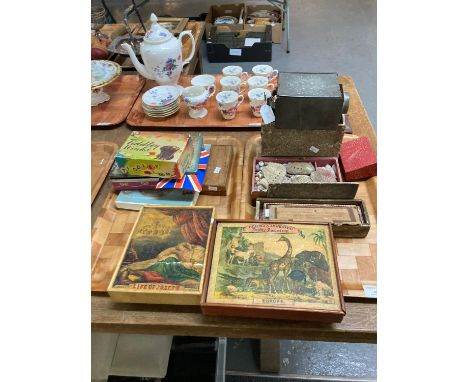 Collection of items, to include: Peacock's Improved Double Dissection Europe puzzle in original box, J Betts 'Life of Joseph'
