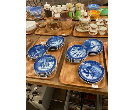 Collection of Royal Copenhagen blue and white Christmas plates (24).  (B.P. 21% + VAT) 