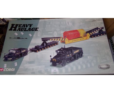 Corgi Heavy Haulage limited Edition Winns (GEC) Scammell Contractor X 2, Nicholas Girder trailer, Bogies and Stator Core in o