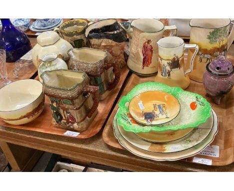 Collection of mainly Royal Doulton 'Series Ware' and other items, to include: 'The Poacher' character jug, 'Oliver Twist and 