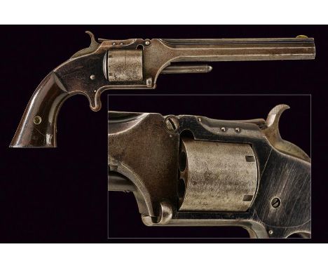 dating: Third quarter of the 19th Century provenance: USA, Octagonal, rifled, 6', cal. 32 rimfire long barrel, white metal, s