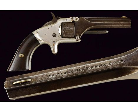 dating: Third quarter of the 19th Century provenance: USA, Octagonal, gilded, cal. 22 rimfire short barrel, rib with fore-sig