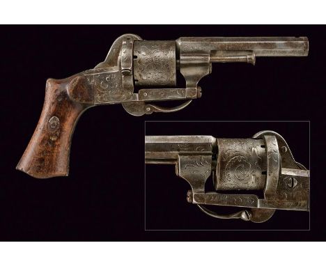 dating: about 1870 provenance: Paris, Rifled, octagonal, 7 mm cal. barrel, laterally marked 'LF9102', engraved at the base, n